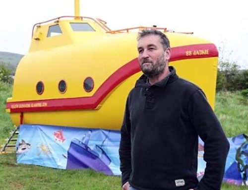 Lifeboat stolen by Somali pirates is transformed into a Yellow Submarine glamping pod