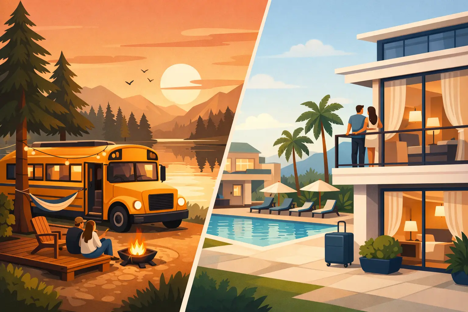 Glamping or Hotel Break? Choose Your Story