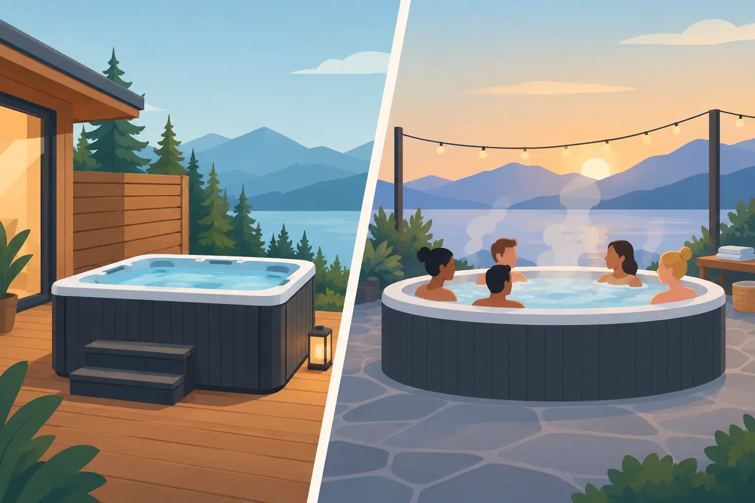 Private Hot Tub Versus Communal: Which Wins?